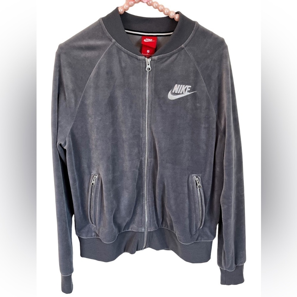 Nike Dark Grey Full Zip Sport Jacket, Size Small